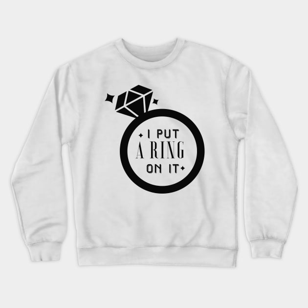 Marriage Engagement Ring Wedding Gift Crewneck Sweatshirt by macshoptee